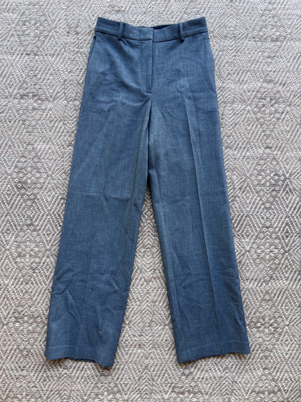Aritzia Babaton Size 4 Charcoal Gray High Rise Wide Leg Tailored Trousers Pants